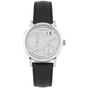 A. Lange & Söhne A. Lange & Söhne Lange 1Platinum Silver Dial Platinum Deployant Buckle 38.5mm 191.025 Full Set