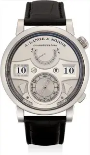 A. Lange & Söhne A. Lange & Söhne Zeitwerk 145.025 44.5mm Platinum Silver