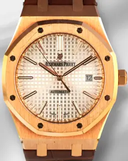 Audemars Piguet Audemars Piguet Royal Oak 15400OR 41mm Rose gold Silver