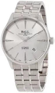 Ball Watch Ball Trainmaster NM9080D-S1J-SL 40mm Stainless steel Silver