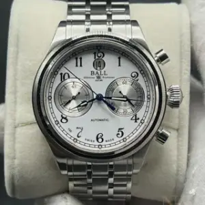 Ball Watch Ball Trainmaster CM1052D-S3J-WH 43mm Stainless steel White