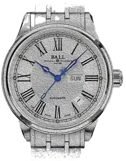 Ball Watch Ball Trainmaster NM1058D-S4J-WH 41mm Stainless steel White