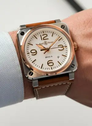 Bell & Ross BR 03 White Steel & Gold
