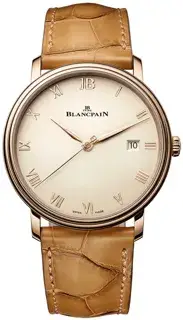 Blancpain Blancpain Villeret 6651N-3642-55B 40mm Rose gold Silver