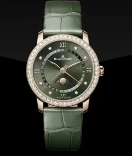 Blancpain Blancpain Quantième Phases de Lune 6126-2953-55B 33mm Rose gold Green