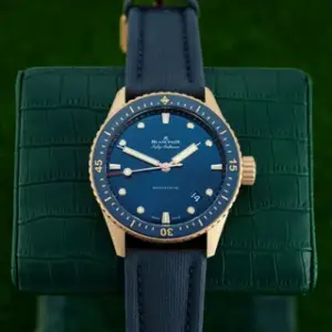 Blancpain Blancpain Fifty Fathoms Bathyscaphe 500036S40O52A 43mm Yellow gold Blue