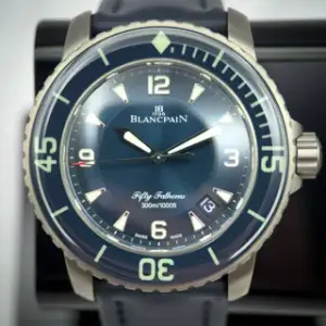 Blancpain Blancpain Fifty Fathoms 5015 12B40 O52A 45mm Titanium Blue