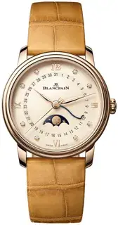 Blancpain Blancpain Villeret 6126N-3687-55B 33mm Rose gold Silver