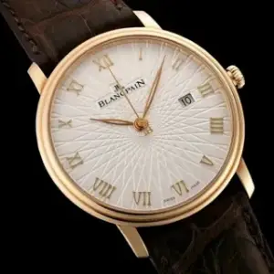 Blancpain Blancpain Villeret Ultra-Slim 6651C-3642 40mm Rose gold Silver