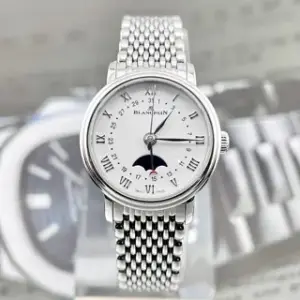 Blancpain Blancpain Quantième Phases de Lune 6106 1127 MMB 1127mm Stainless steel White