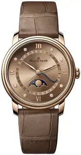 Blancpain Blancpain Villeret 6126N-3646-55B 33mm Rose gold Brown