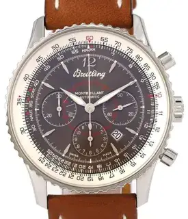Breitling Breitling Montbrillant A41370/A400Q09KBA 38mm Stainless steel Brown