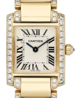Cartier Cartier Tank Française WE1001RG 20mm Yellow gold Silver