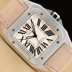 Cartier Cartier Santos 100 33mm Stainless steel White