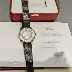 Cartier Cartier Calibre de Cartier W7100041 42mm Stainless steel Black