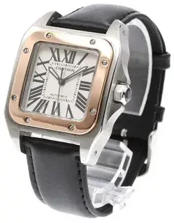 Cartier Cartier Santos W20107X7 33mm Rose gold and Stainless steel Silver