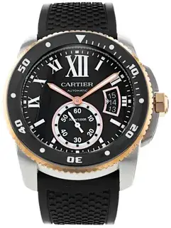 Cartier Cartier Calibre de Cartier W7100055 42mm Rose gold and Stainless steel Black