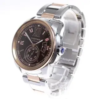 Cartier Cartier Calibre de Cartier W7100050 42mm Rose gold and Stainless steel Brown