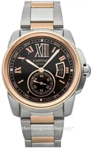 Cartier Cartier Calibre de Cartier W7100050 42mm Rose gold and Stainless steel Brown