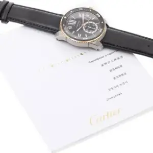 Cartier Cartier Calibre de Cartier W7100055 43mm Rose gold and Stainless steel Black