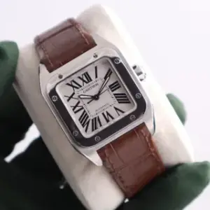 Cartier Cartier Santos 100 2878 33mm Stainless steel White