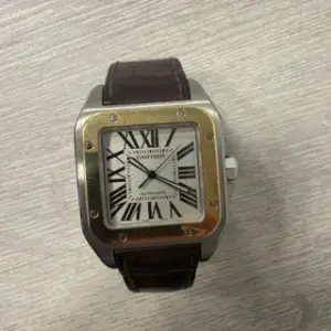 Cartier Cartier Santos 100 2656 38mm Yellow gold and Stainless steel Champagne