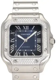 Cartier Cartier Santos de Cartier W4SA0006 35mm Stainless steel Blue