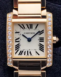 Cartier Cartier Tank Française WE10456H 25mm Rose gold Silver