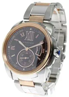 Cartier Cartier Calibre de Cartier CRW7100050 43mm Rose gold and Stainless steel Black