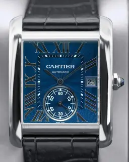 Cartier Cartier Tank WSTA0010 34.5mm Stainless steel Blue