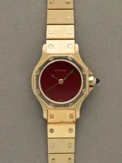 Cartier Cartier Santos 0906 24mm Yellow gold Burgundy