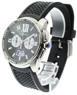 Cartier Cartier Calibre de Cartier W7100060 42mm Stainless steel Black
