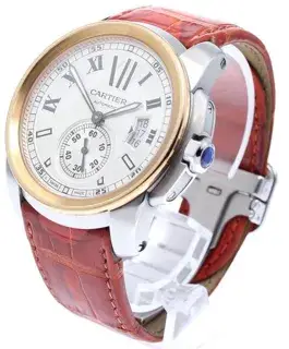Cartier Cartier Calibre de Cartier W7100011 42mm Rose gold and Stainless steel Silver