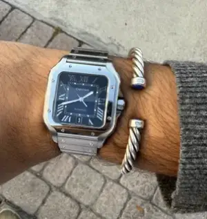 Cartier Cartier Santos de Cartier Stainless steel Blue