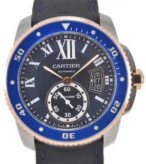 Cartier Cartier Calibre de Cartier W2CA0008 23.5mm Rose gold and Stainless steel Blue