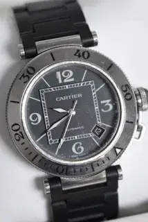Cartier Cartier Pasha Seatimer 2790 40.5mm Ceramic and Stainless steel Black
