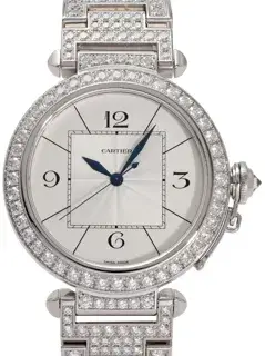 Cartier Cartier Pasha WJ1199JY 42mm White gold and Diamond Silver