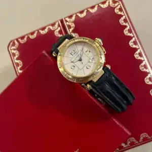 Cartier Cartier Pasha 1989 38mm Yellow gold White