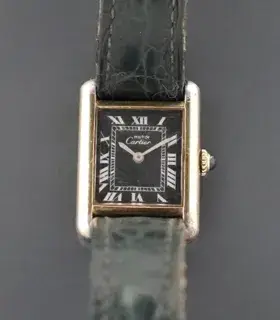 Cartier Cartier Tank 19mm Vermeil Black