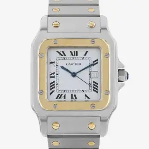 Cartier Cartier Santos 2961 29mm Yellow gold and Stainless steel White