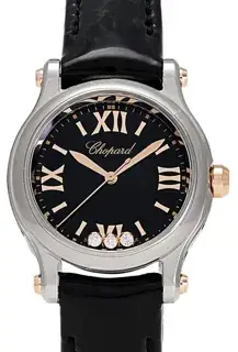 Chopard Chopard Happy Sport 278590-6015 30mm Rose gold and Stainless steel Black