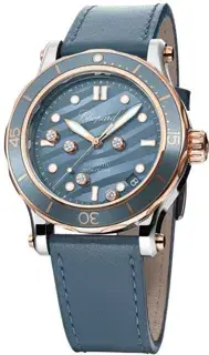 Chopard Chopard Happy Sport 278587-6001 40mm Rose gold and Stainless steel Blue
