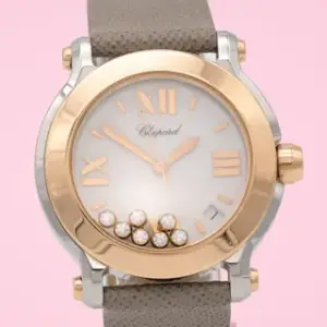 Chopard Chopard Happy Sport 8475 36mm Yellow gold and Stainless steel White