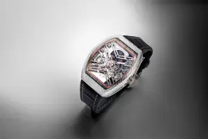 Franck Muller Vanguard Damascus Steel Sincere Platinum Jubilee Edition
