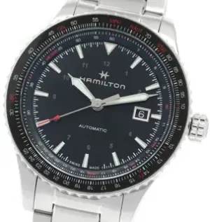 Hamilton Hamilton Khaki Aviation H766150 42mm Stainless steel Black