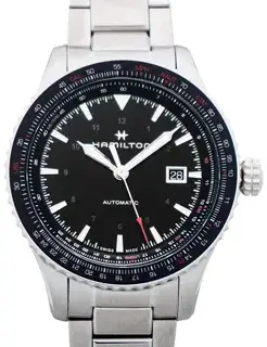 Hamilton Hamilton Khaki Aviation H76615130 42mm Stainless steel Black