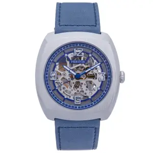 Heritor Heritor Automatic Gatling Skeletonized Leather-Band Watch