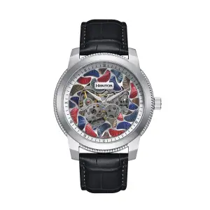Heritor Heritor Automatic Emmanuel Semi-Skeleton Leather-Band Watches