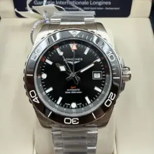Longines Longines HydroConquest L3.790.4.56.6 41mm Stainless steel Black