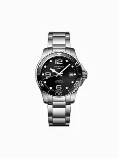 Longines Longines HydroConquest L3.780.4.56.6 39mm Stainless steel Black
